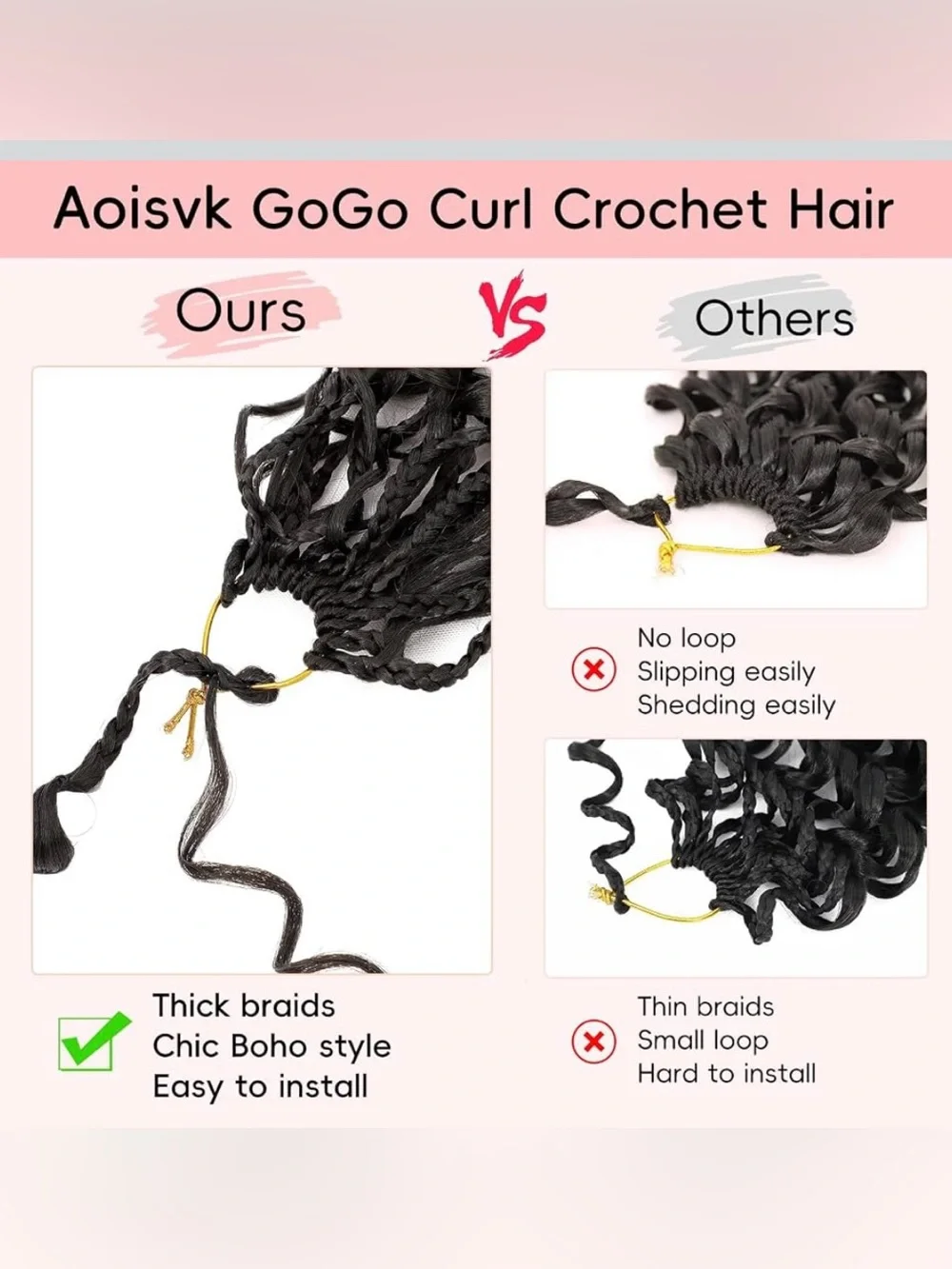 Pre-Twisted Gogo Curly Crochet Hair 8” - 8 Packs 1B